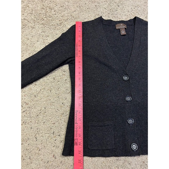 Fenn Wright Manson size M women's 100% Merino Wool Cardigan Sweater GRAY Y22 - Picture 7 of 7
